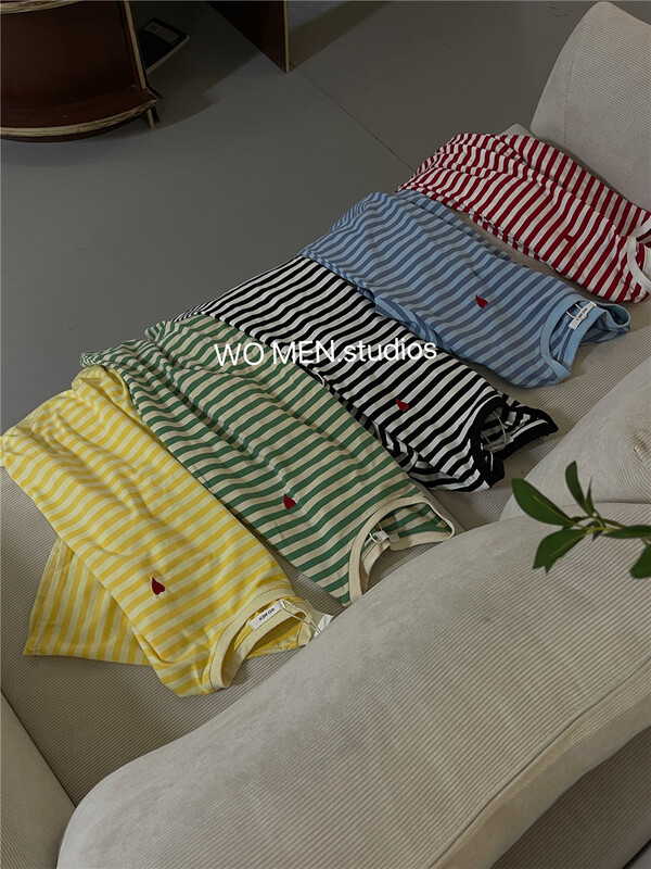 [Wo / men] running capacity love stripe short sleeve T-shirt 2332# zxl