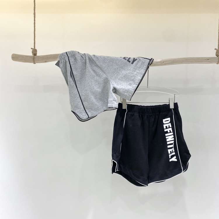[just soso] simple and loose side letters casual shorts ys1-6952# CLS