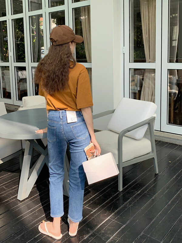New year in early spring! [meet me] comfortable and versatile simple jeans 81029# L