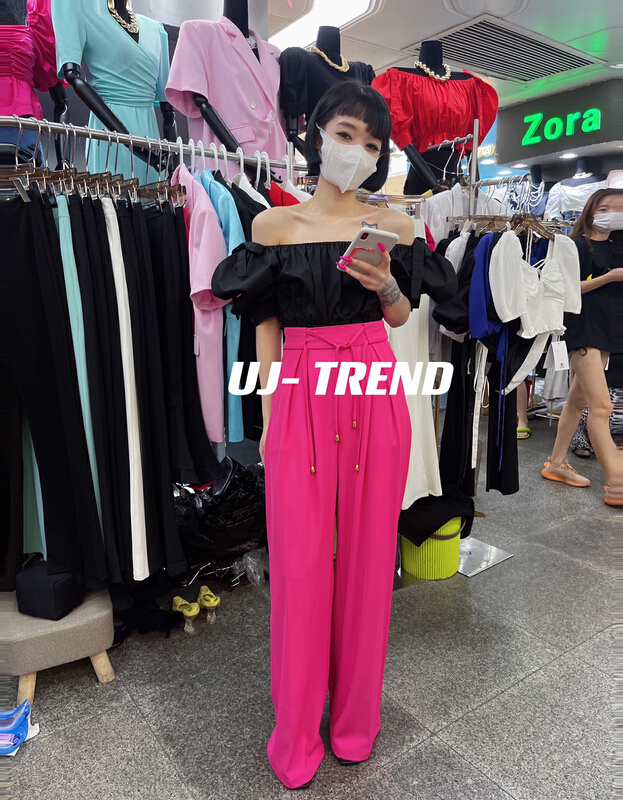 [ujtrend] high waist and wide leg floor dragging casual pants ys1-110# WTT