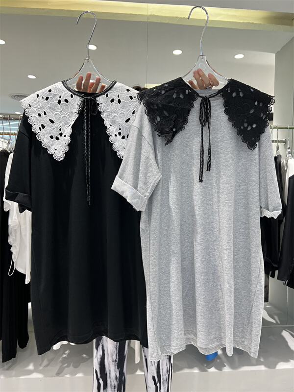 goods in stock! New in early summer! [LAN] Korean simple and versatile dress (with detachable collar) 1067# lwy