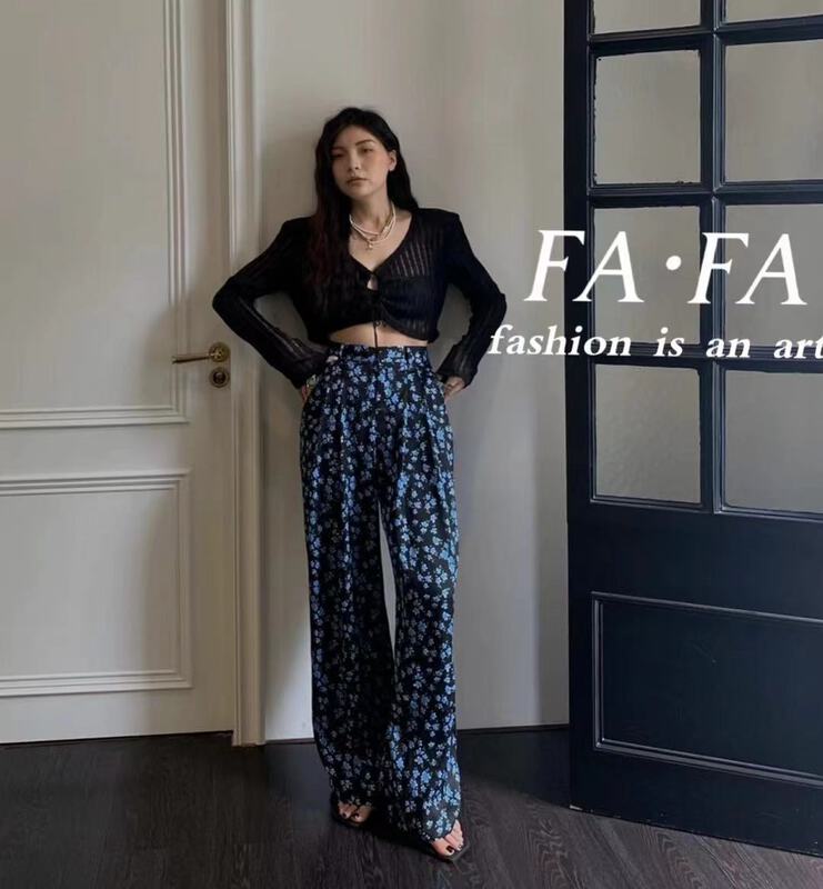 [16zfa] wide leg casual pants