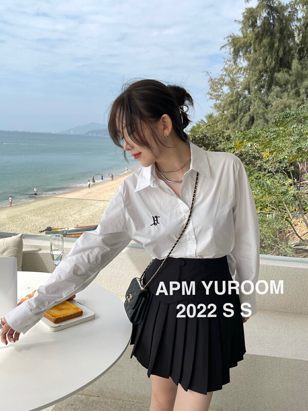 New year in early spring! [APM yuroom] Korean striped Embroidery Shirt 22923# LSL