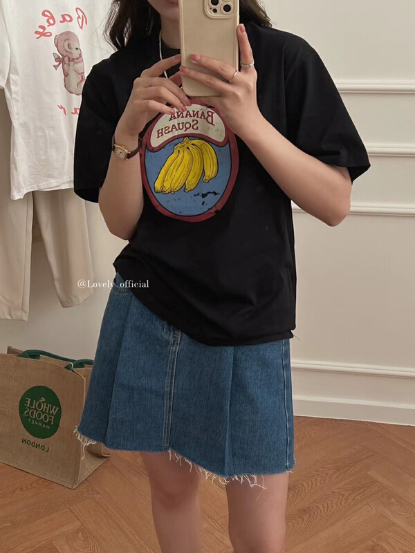 [love] Korean generation new cartoon printed short sleeve T-shirt z0769# HBx