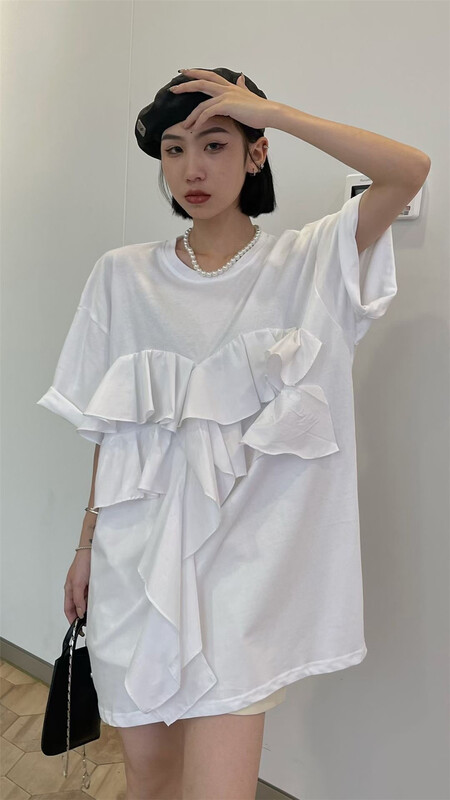[Sasa] Korean loose Ruffle short sleeved dress 729# PCZ