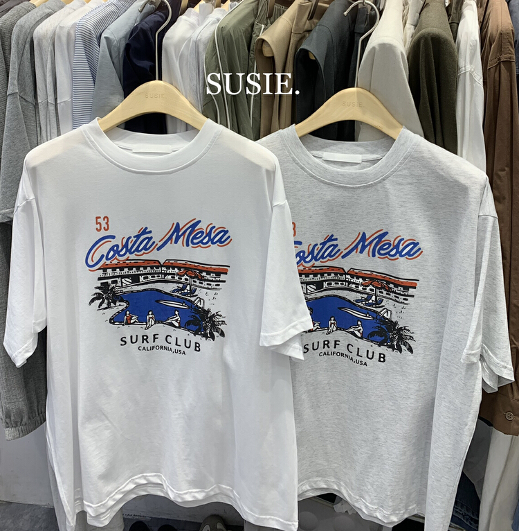 [Susie] Korean printed Casual Short Sleeve T-shirt 8663# ZSY