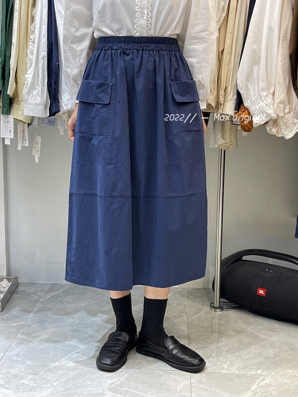 New year in early spring! [Max original] elastic waist double pocket skirt 97862# HBx