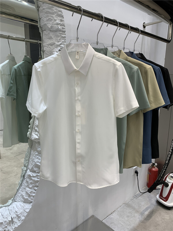 [Qi] simple solid color versatile shirt 9669# ZZL