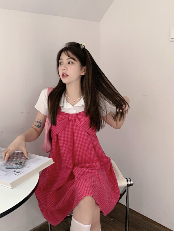 New in early summer! [x · h studio] comfortable Plaid fashion dress 05653# ozq