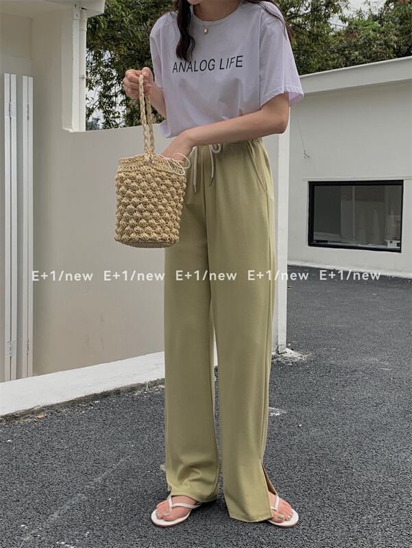 New in early summer! [e + 1] loose and thin wide leg casual pants 951# XYY