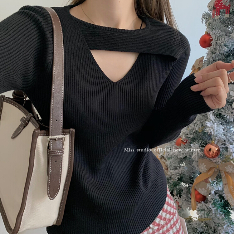 Original price 47.37! New year in early spring! [miss miss home] pit strip simple and versatile bottoming shirt 0748# ZSY