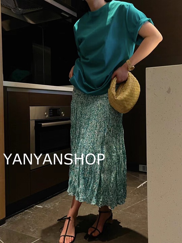 [Yanyan shop] floral lady temperament skirt 22028# hyy