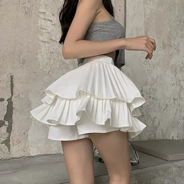 [L.L studio] temperament high waist versatile skirt 77123# PCZ