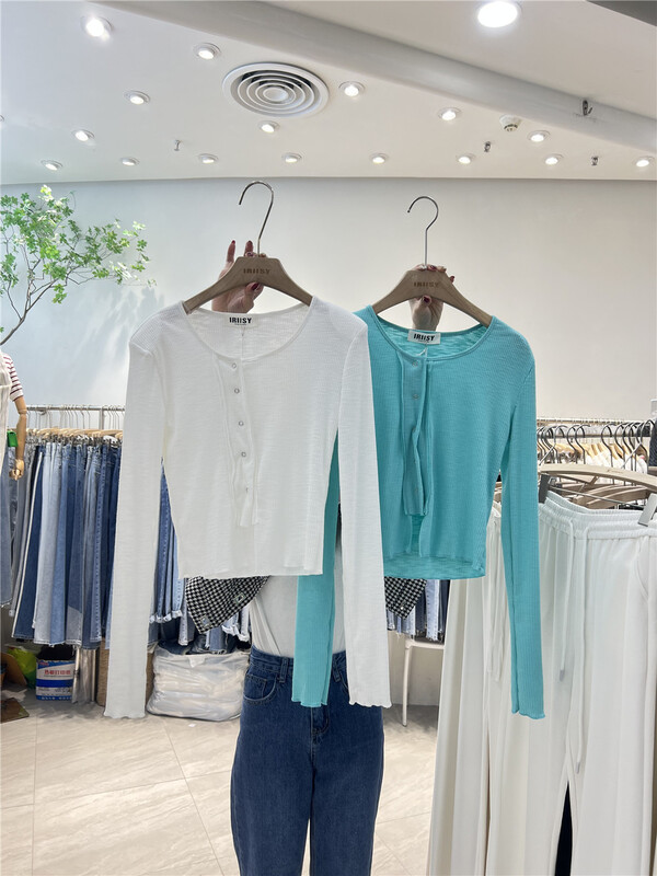 Early spring! [iris iriisy] Korean round neck casual age reducing knitted cardigan 8887# LSL