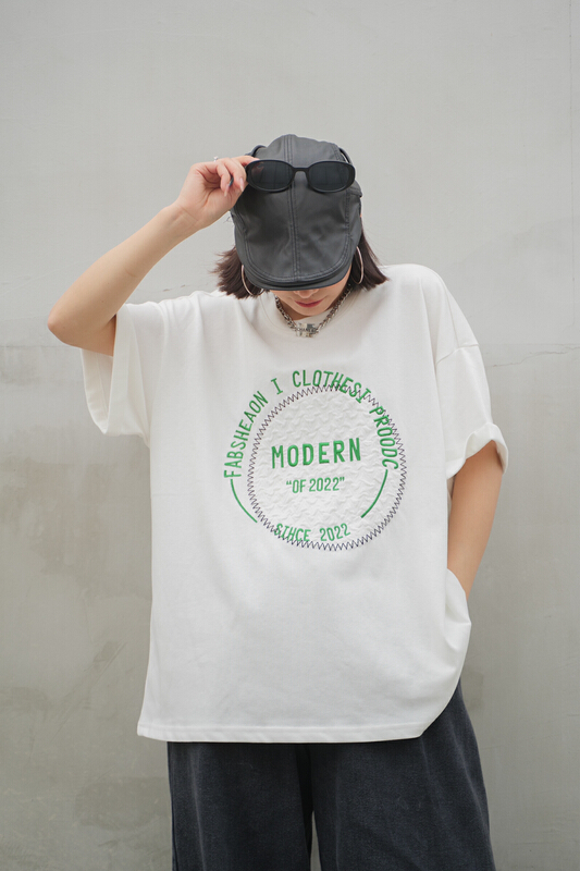 New year in early spring! [Qianxi No. 88 store] short sleeved T-shirt with embroidered fabric mo2006# XYY