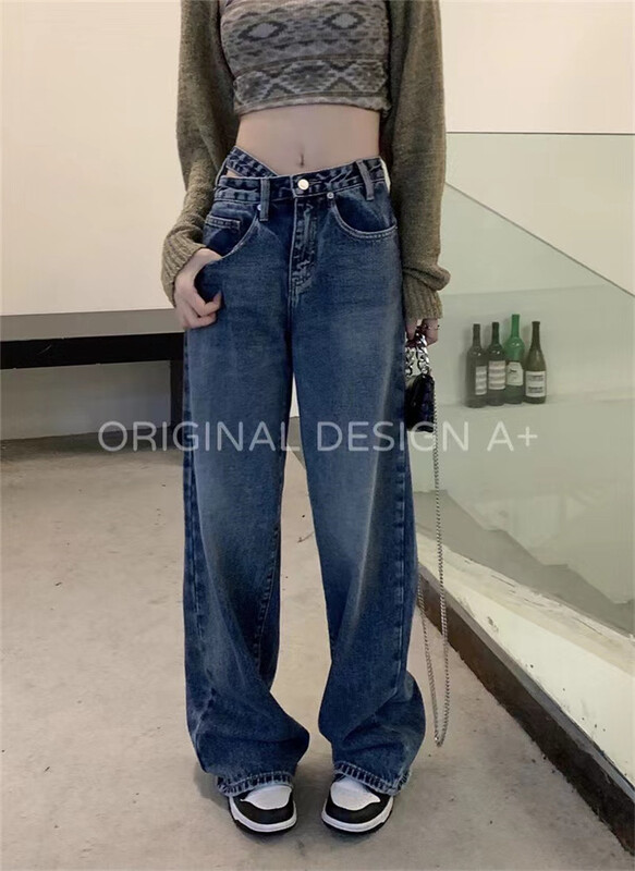 [a +] loose and versatile Korean jeans 5879# ozq