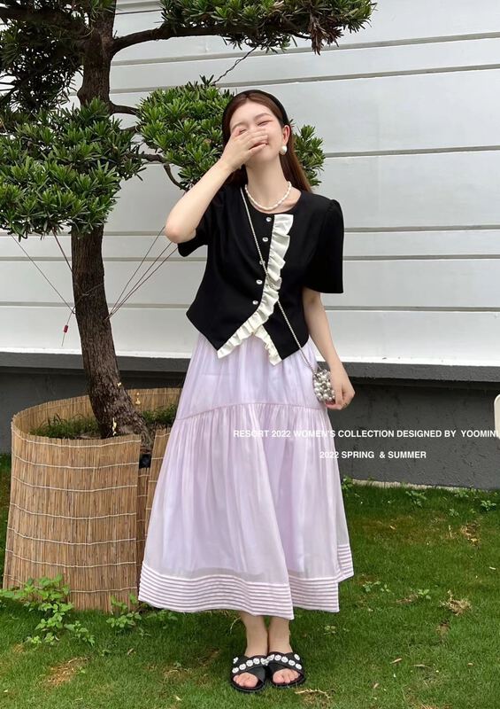 New in early summer! [yoomini] Korean simple and versatile skirt x12658# WPL