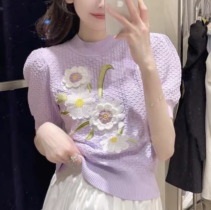 [f · P] embroidered net red style versatile fashion sweater 859# HBx