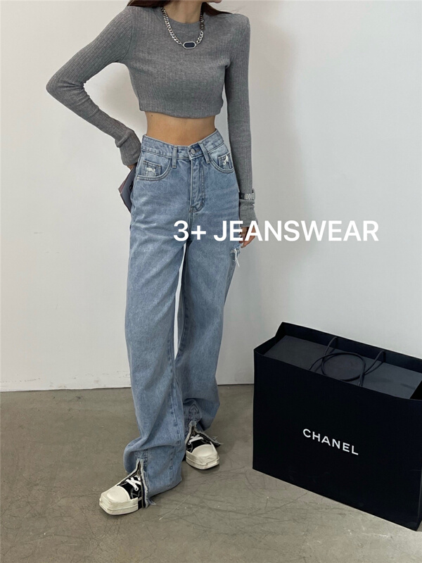 New year in early spring! [3 +] zipper slit versatile jeans 2008# XYJ
