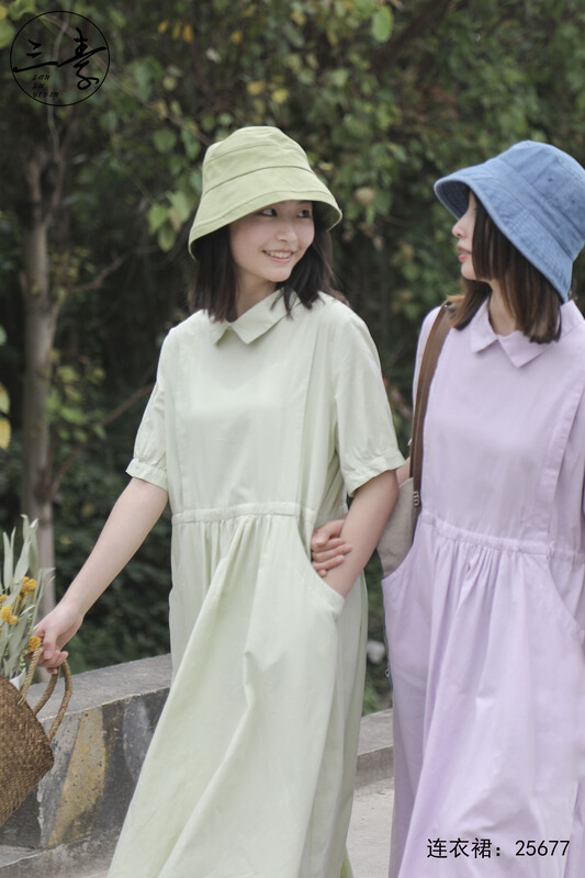 【三素衣品原創】簡約通勤百搭連衣裙  25677#  XYJ