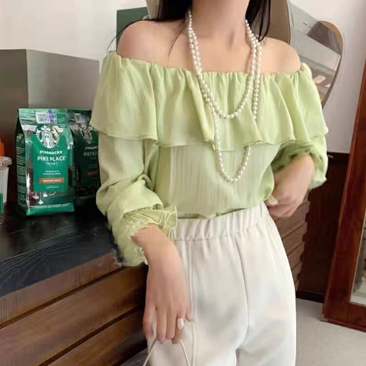 [8lei5 ballet] simple solid color versatile blouse ys1-01# WPL