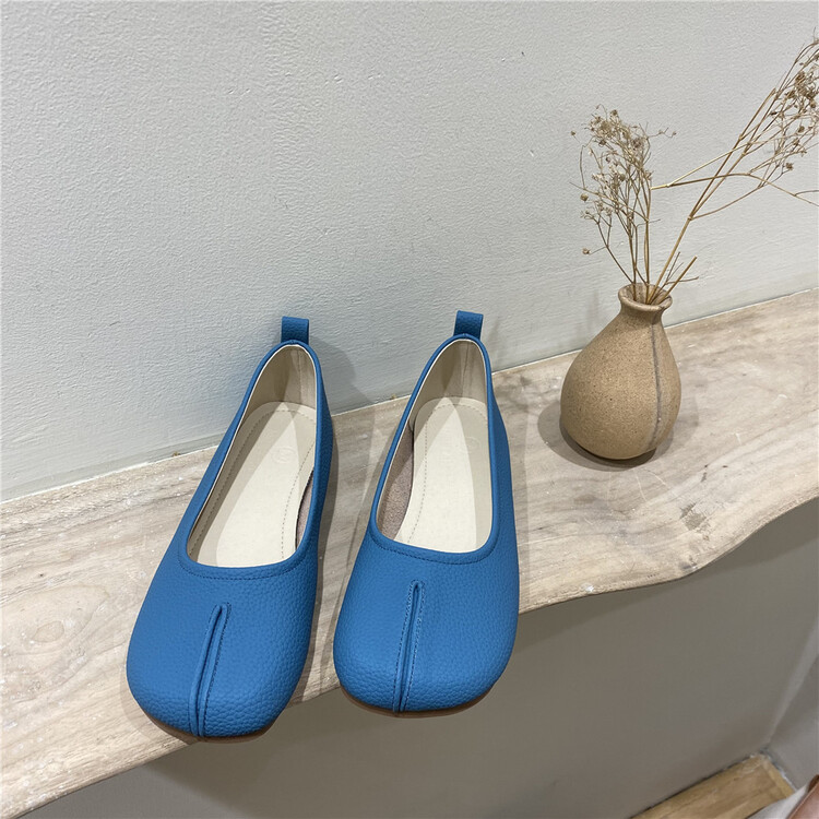 [misslan] Han Dan simple split toe low flat heel shoes xb320# XJ