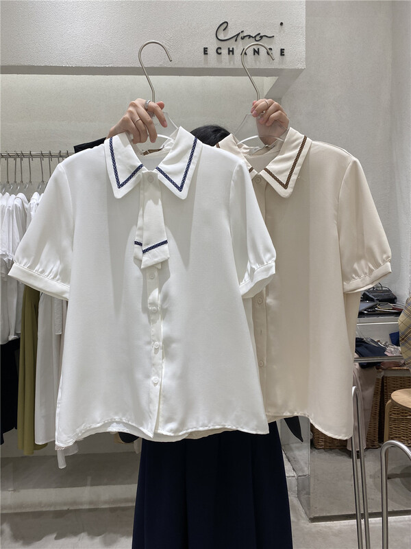 [echo] Korean Short Sleeve Button Up Shirt ys1-2160# lwy