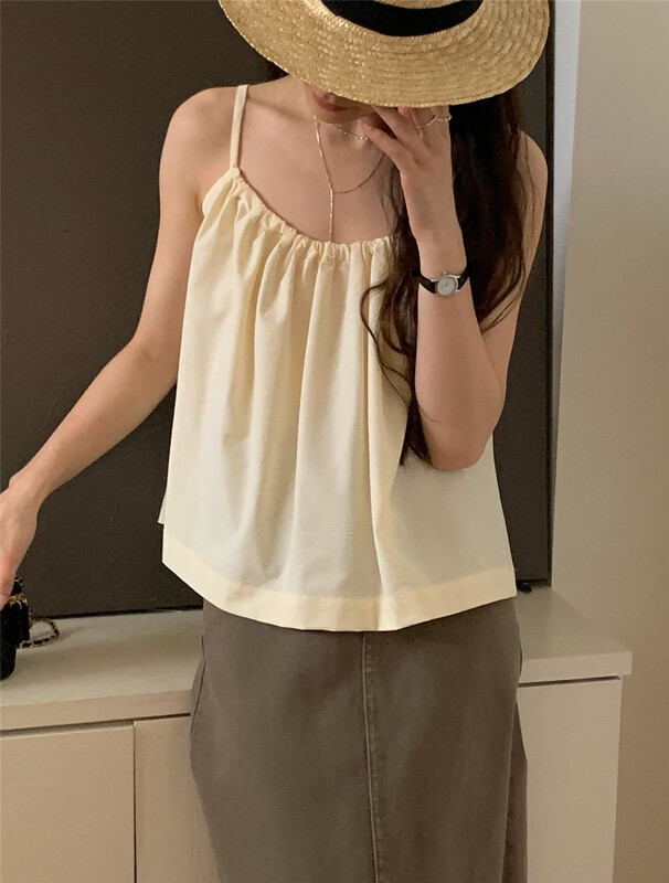 Original price 55.67! New in early summer! [bluepops] versatile simple and comfortable vest / sling a2295# zxl
