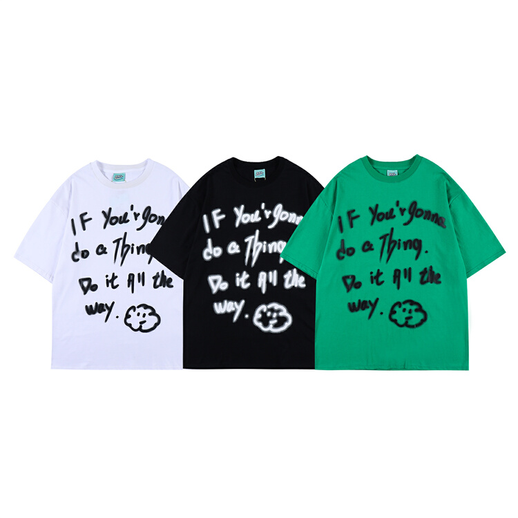 [BNL] men's and women's personalized letter printed short sleeve T-shirt 374# ZZL