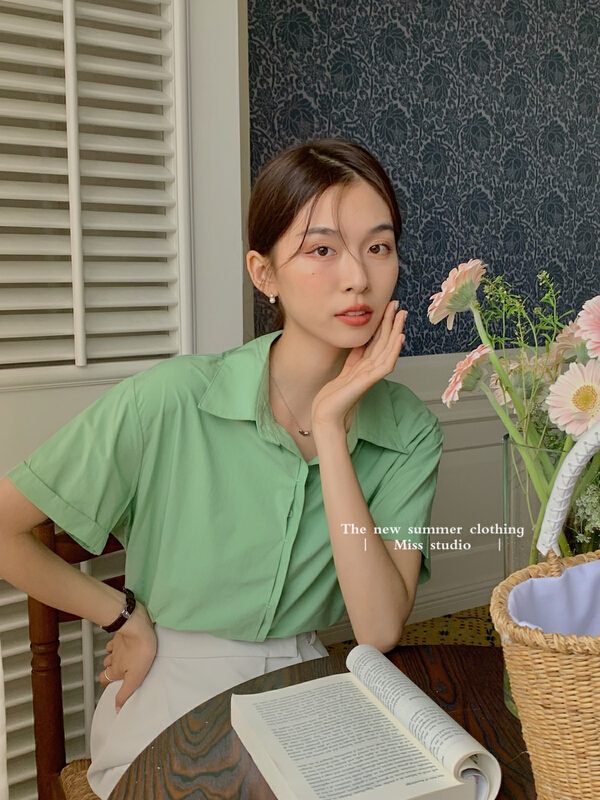 New in early summer! [miss miss home] clean version simple and versatile shirt l6619# ZSY
