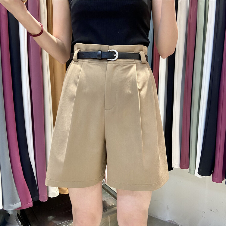 [sunflower] Korean loose and versatile casual shorts (with belt) 9639# L