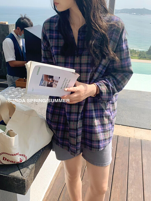 New year in early spring! [Simida / doroe] classic vintage loose check shirt 10601# zxl