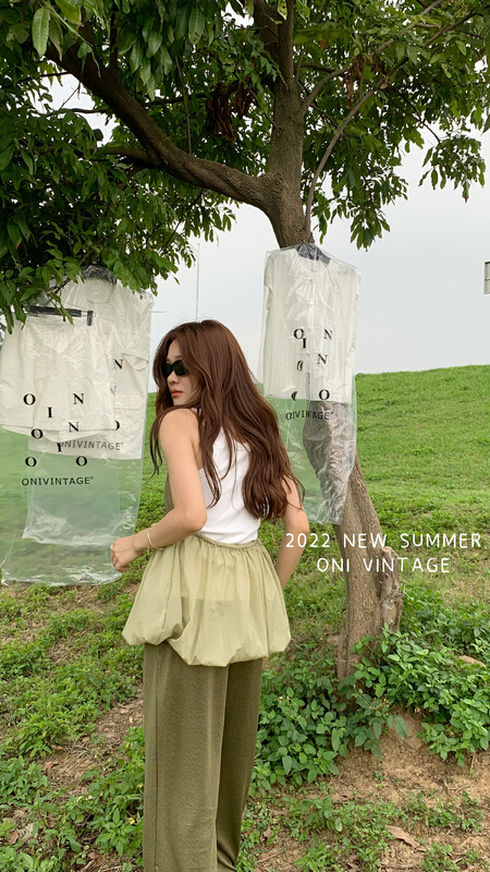 【ONIVINTAGE歐尼】時尚氣質百搭背心+寬鬆顯瘦休閒褲套裝  OW224N5327#  ZXL