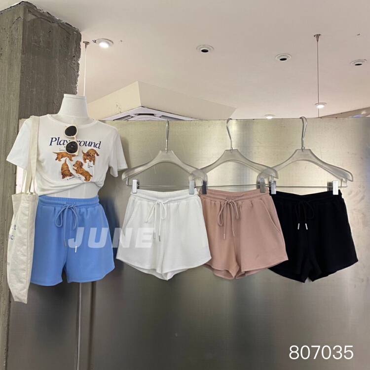 [June] elastic waist versatile loose casual shorts 807035# XYY