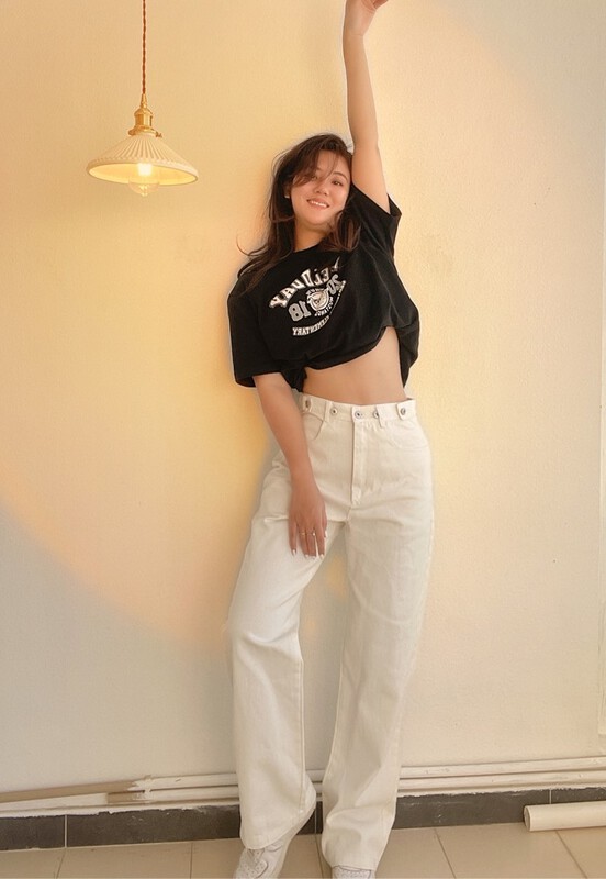 [sister] Korean adjustable loose jeans ys1-3097# ozq