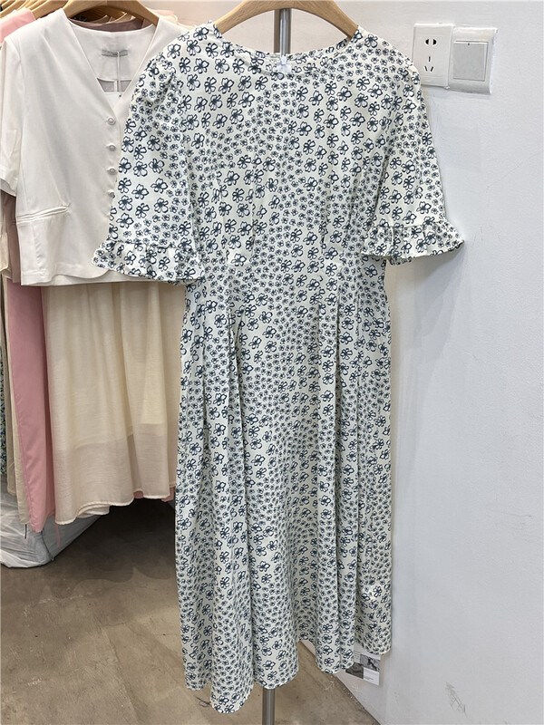 [xhm] lady print dress 2052# zjy