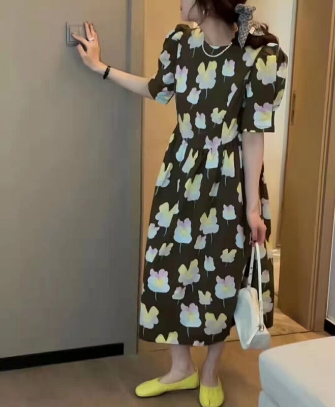 [baby] Korean printed slim dress 8602# WTT