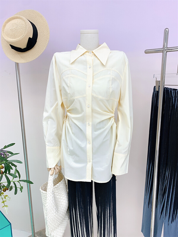 Cxdhh / new in early spring! [strict selection - planting grass and trees] Korean version single breasted clear color shirt ys1-xc15-50501# ozq