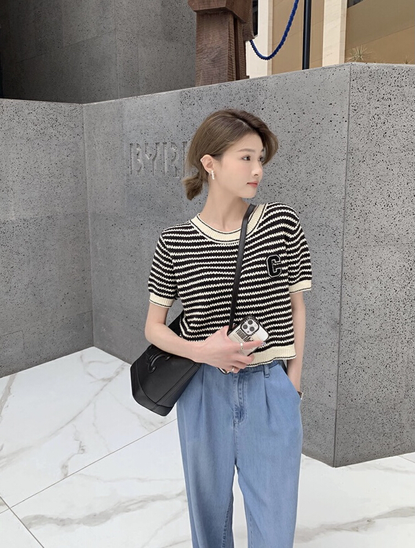 [smile baby] Korean striped versatile T-shirt b3031# WPL