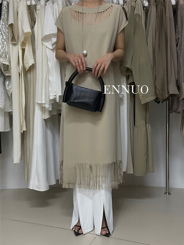 [ennuo] tassel hollowed out dress 1368# L