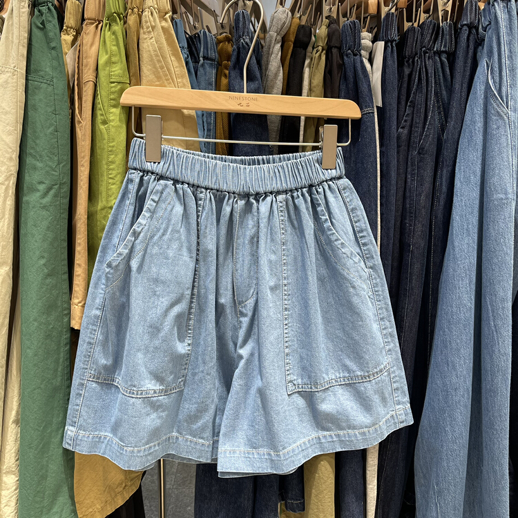 New in early summer! [fabric] versatile casual fashion denim shorts 861951# L