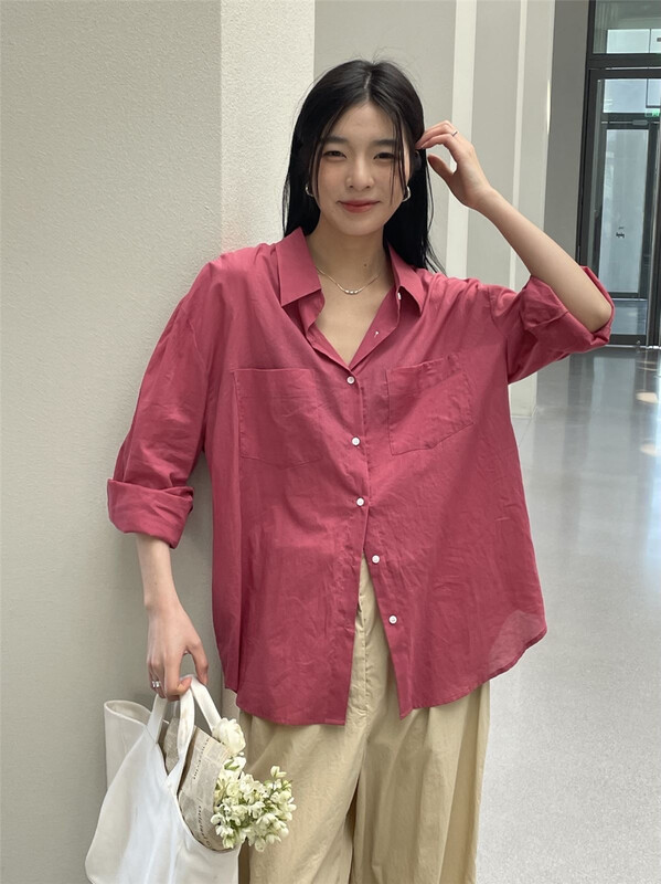 Original price 89.11! New year in early spring! [clean space] Korean style loose temperament high sense shirt 27752# CLS
