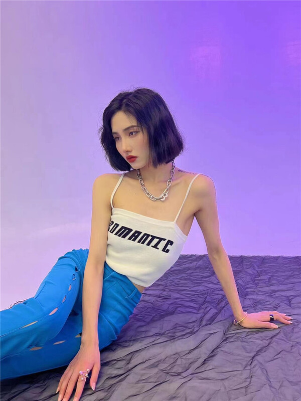 [d.two D2] letter fashion versatile vest / sling 2222062# CSX