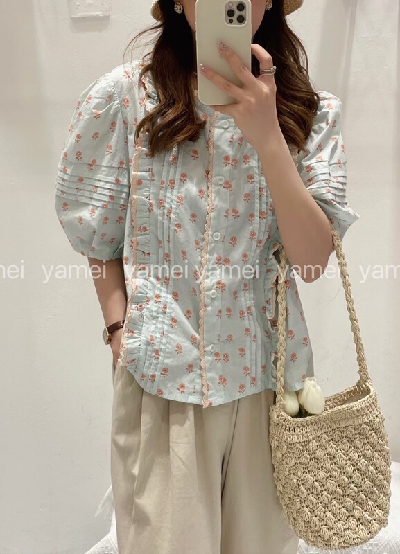 [ya. Mei] single breasted fashion Korean shirt 5622# ll