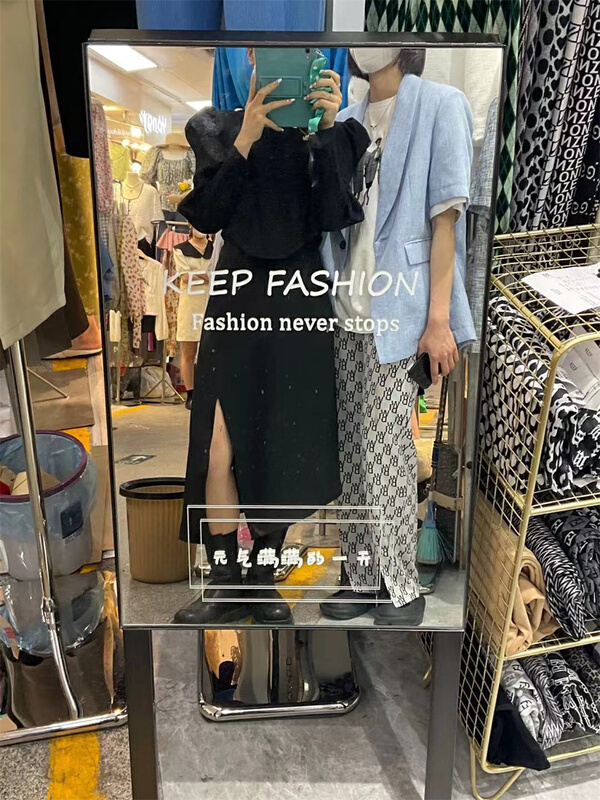New in early summer! [keep] high waist split irregular skirt 7728# WTT