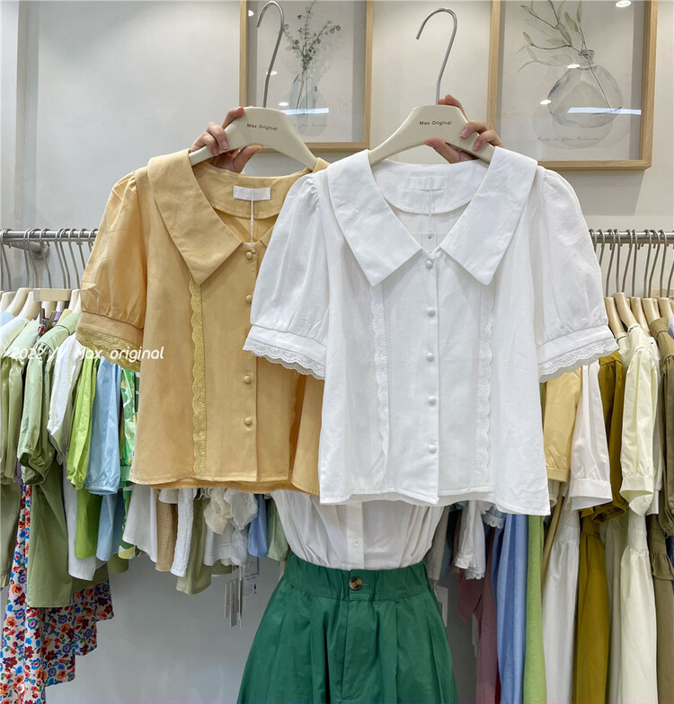 New in early summer! [Max original] Korean version simple lace blouse 98129# HBx