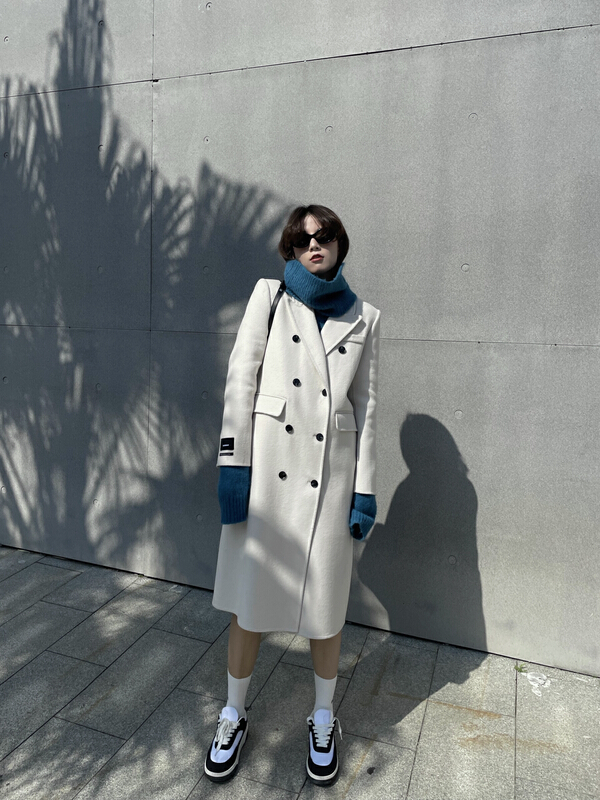 goods in stock! Early winter NEW! [OSHA madeinost] simple double-sided Tweed Wool Suit Coat (wool content 90%) 85256# ll