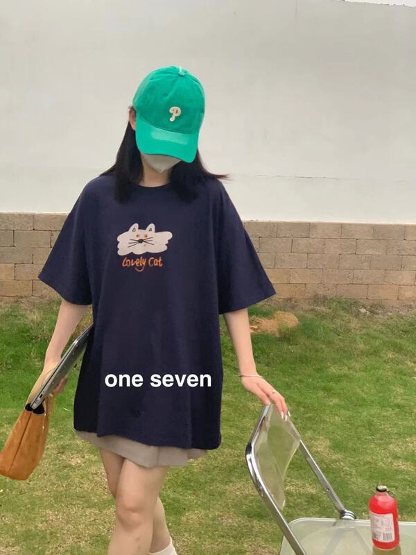 【ONE SEVEN】韓版卡通印花短袖T恤  5033#  XYY
