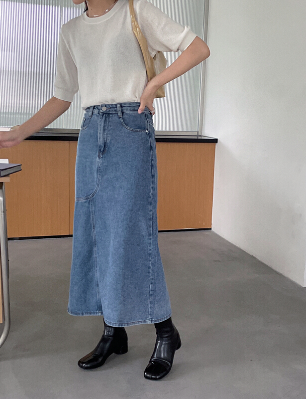 New year in early spring! [soul] simple and slim slit skirt bx16094211qn# CLS
