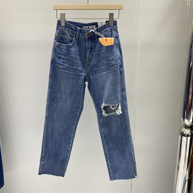 New in early summer! [SMX] pierced fashion personalized jeans 66777# XJ